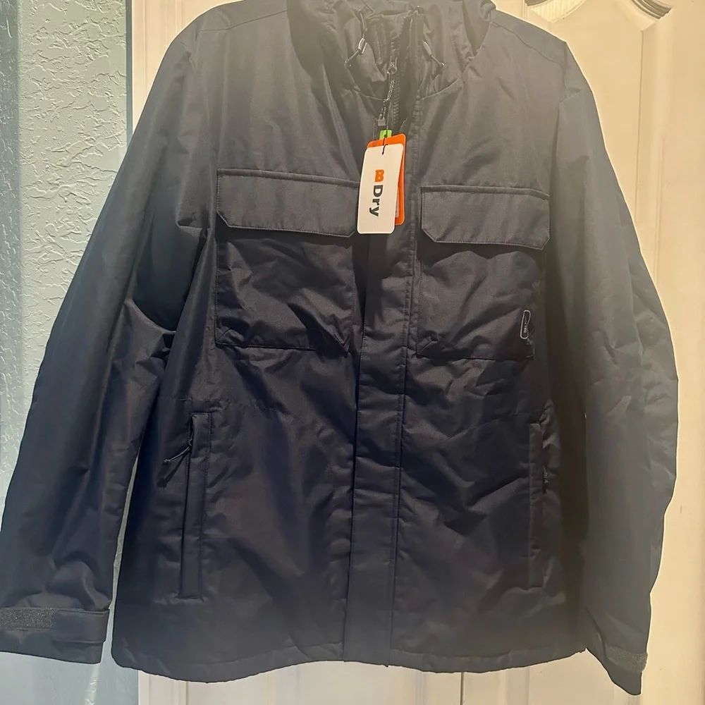 Bass Outdoor Water resistance unisex navy jacket Size L - Picture 1 of 15